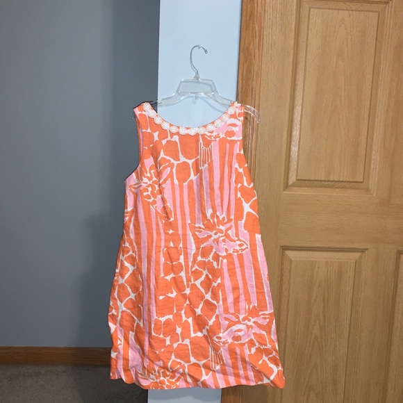 Lilly Pulitzer Tank Top Zip-Up Giraffe Dress, 12 - Picture 2 of 4